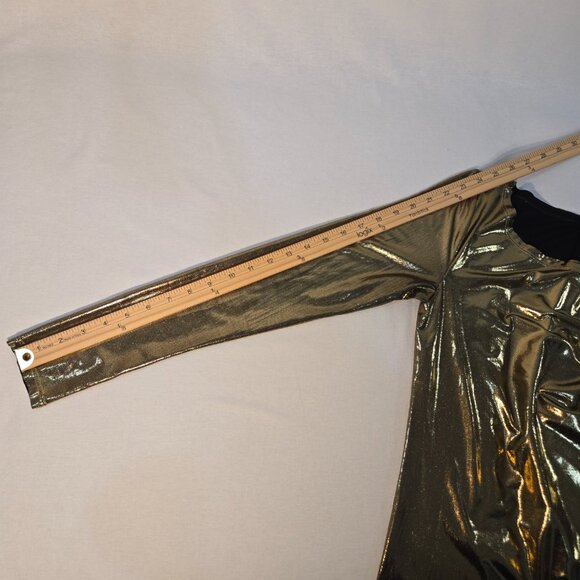 ALICE + OLIVIA Quite Luxury Gold Metallic Tabitha Bodycon Dress Size 6 LIKE NEW! - Picture 17 of 17
